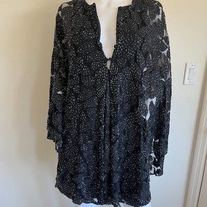 Halston black beaded dress